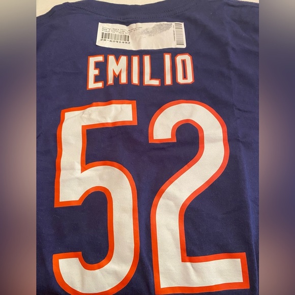 Fanatics NFL Chicago Bears Emilio #52 Youth Short Sleeve Tee Blue Size Small NWT - Picture 7 of 8